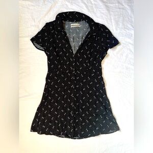 Urban Outfitters ditsy floral mini button down dress